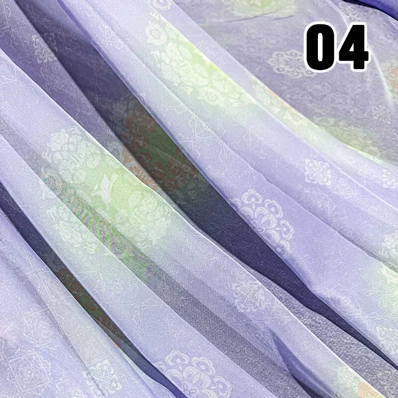 tissu polyester acrylique fleurs motifs floraux classique chinois haute absorption bricolage decoration 50x150cm aramide
