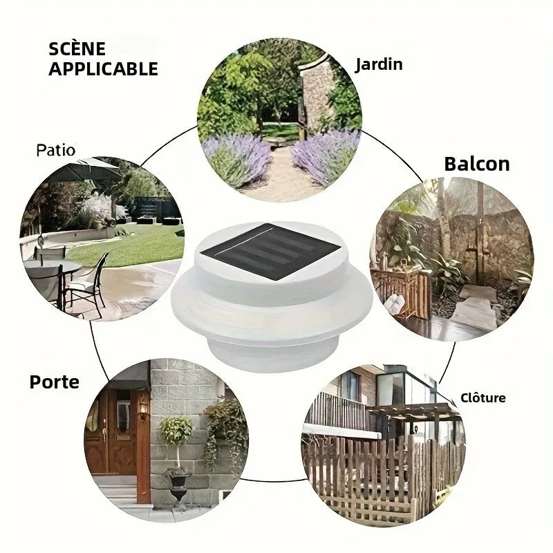 lampe solaire moderne led blanc résistante eau ip65 clips extérieure maison trottoir jardin