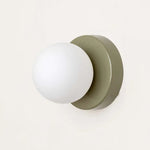 applique murale moderne sphérique blanc rose vert olive minimaliste