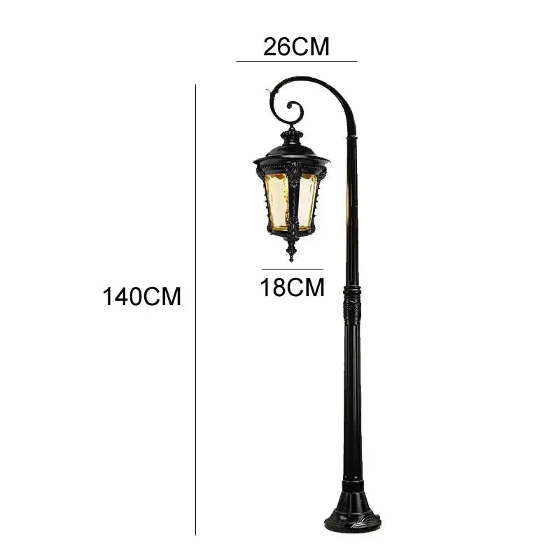 lampe rue led noir bronze classique vintage ip65 alu flux lumineux moderneextérieur