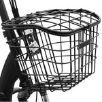 panier avant vélo acier noir couvercle treillis classique utilitaire fixations boulons