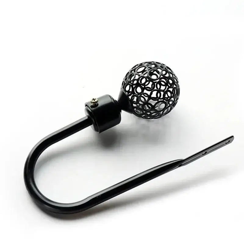 boucle rideau métal bronze argenté doré cuivre moderne élégante perforée sphérique
