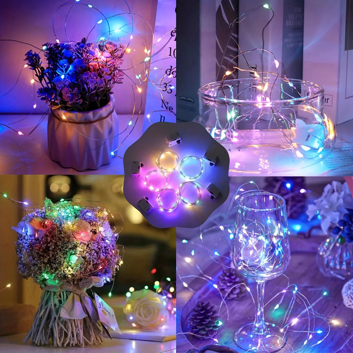 guirlande lumineuse led multicolore blanc vert bleu rose violet adhésive moderne