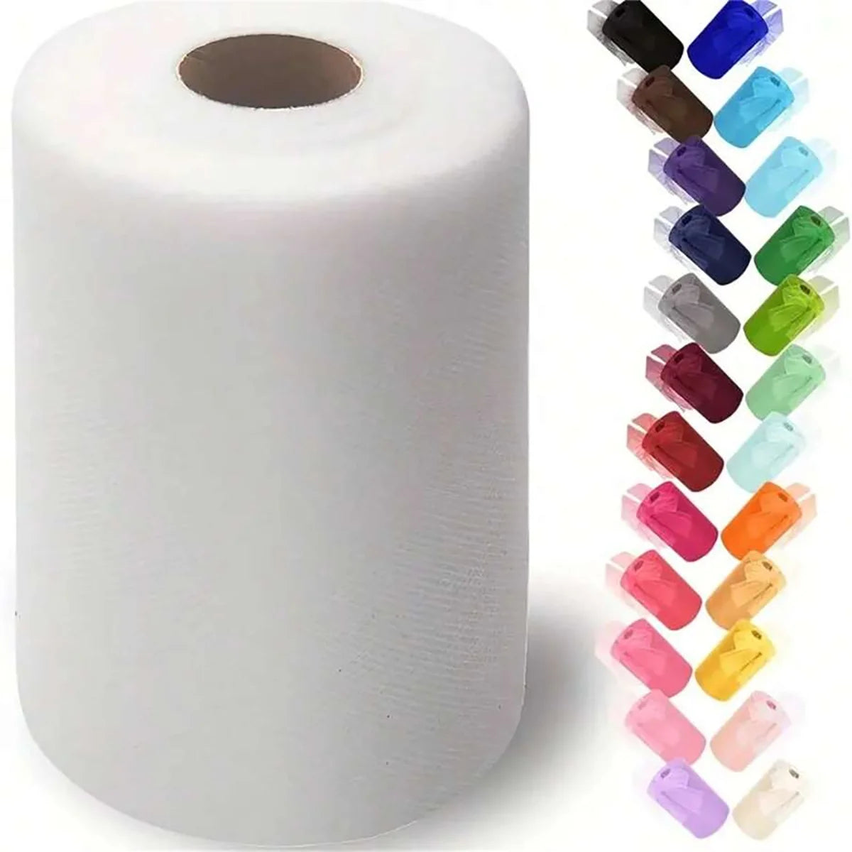 ruban tulle blanc noir rouge vert bleu violet rose jaune ruban tulle artisanal pouces