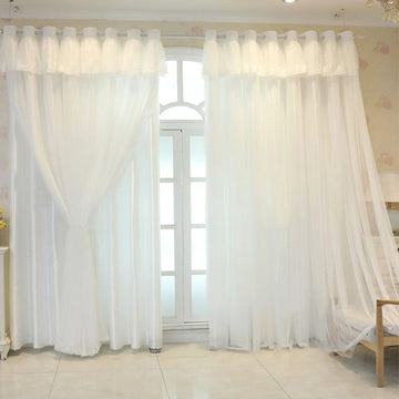 rideau blanc moderne opaque double couche isolation thermique salon chambre fenêtre élégant anneaux métalliques