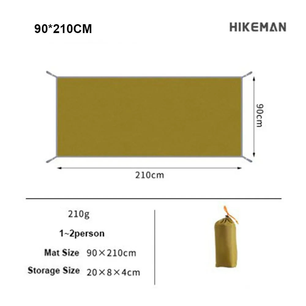 tapis sol imperméable tente vert olive uni pratique outdoor clips fixation 140x210cm 180x210cm 210x240cm