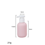 flacon cosmétique rose pâle 200ml 300ml bouchon blanc moderne salon