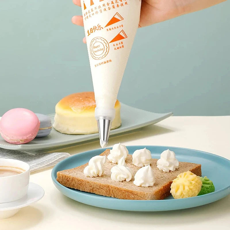 sacs pâtisserie blancs imprimés orange pratique usage unique respectueux environnement 200 pièces