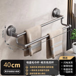 porte serviettes mural gris moderne succion sans perçage serviettes aluminium salle bain organisation rangement