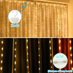 rideau lumineux led blanc chaud multicolore moderne télécommande usb crochets semi transparent vacances chambre