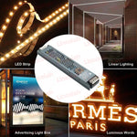 transformateur alimentation led 12v 24v 60w 100w 200w noir moderne sans bruit certification rohs