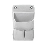 sac rangement mural gris toile lin moderne pliable multiple poches compartments fonctionnel