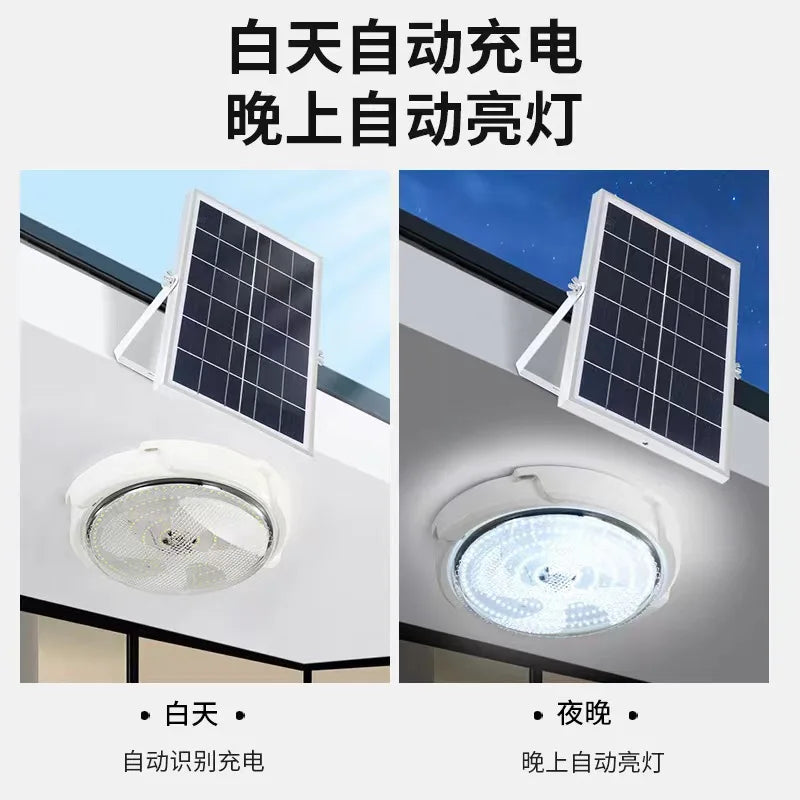 lampe solaire led blanc carreaux noirs moderne haute puissance autonome éclairage intérieurextérieur