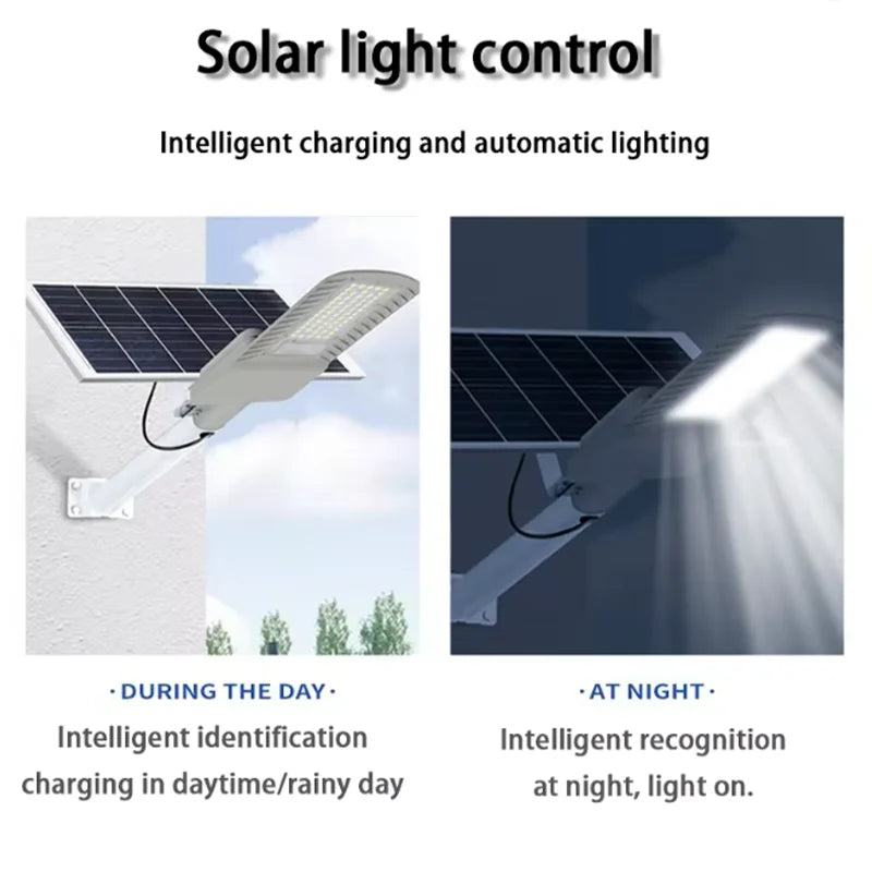 lampes solaires modernes panneaux solaires noirs led blanches autonomes contrôles distants