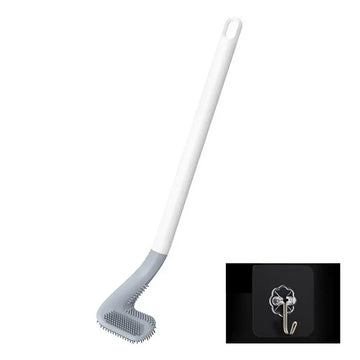 brosse toilette moderne blanche grise adhésive respectueuse environnement bristles gris surface lisse hygiénique salle