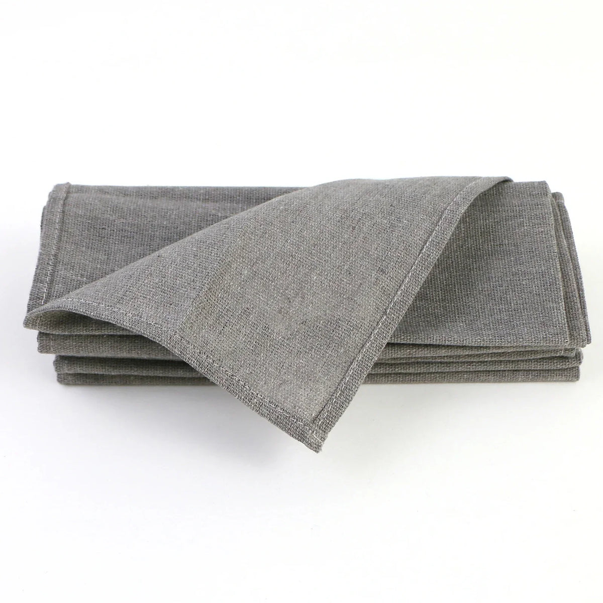 serviettes maison gris texture lin classique 40x40cm set 10paque opacité festive all season