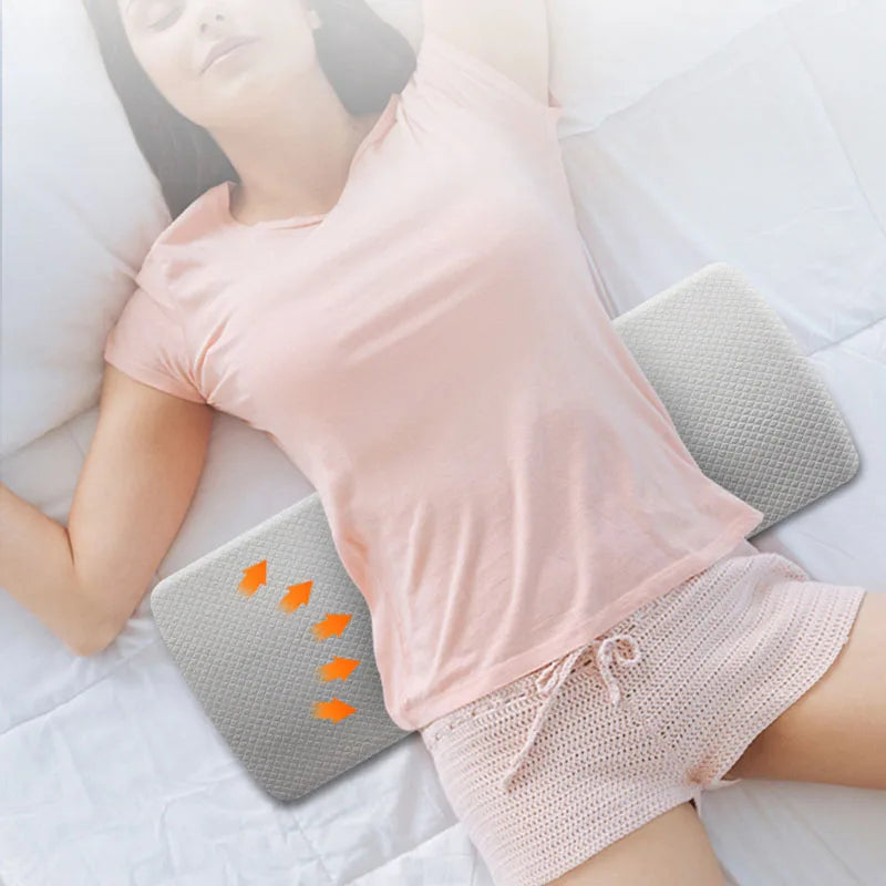 coussin lombaire ergonomique mousse mémoire forme polyester amovible lavable gris moderne lit siège
