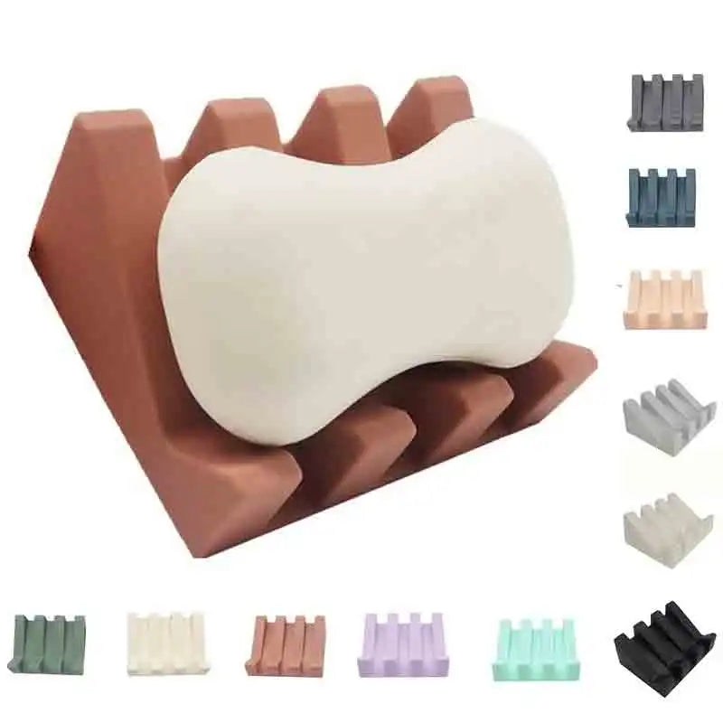 support savon silicone marron blanc moderne facile nettoyer sans motif opacité minimaliste salle bain