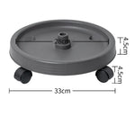 pots fleurs gris orange moderne roulettes plastique jardin adultes