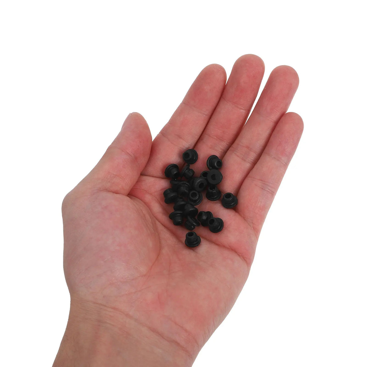 bouchons fixation caoutchouc noirs utilitaires robustes panneau perforé bloqueurs trous ø0.8cm 0.6cm