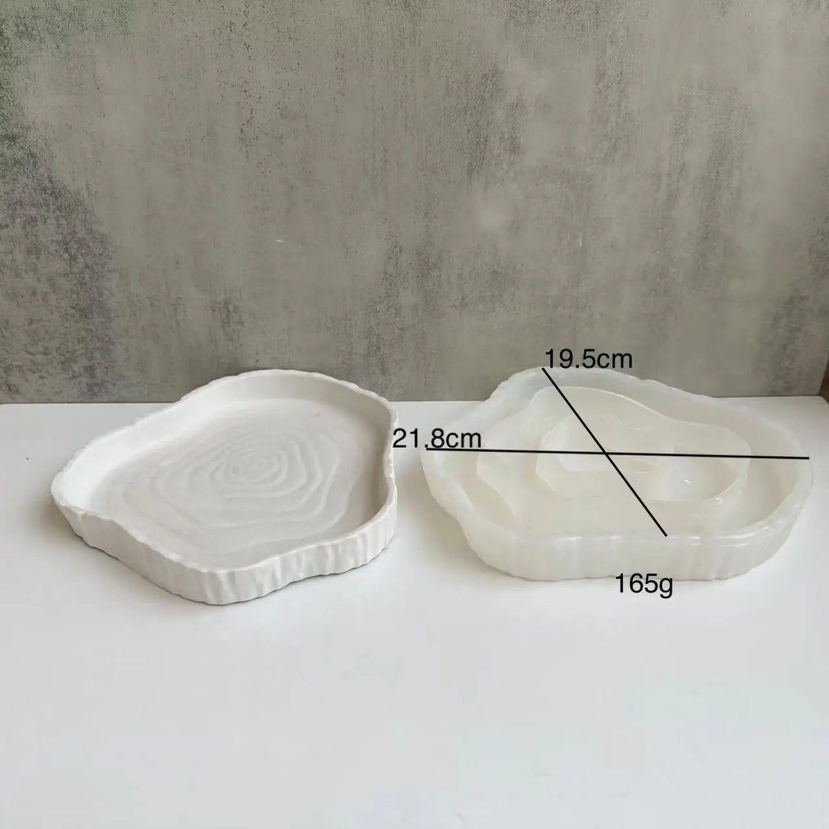 assiette étoile blanc silicone classique support osier bougie fleur corbeille