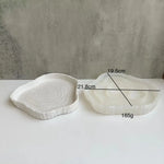 assiette étoile blanc silicone classique support osier bougie fleur corbeille