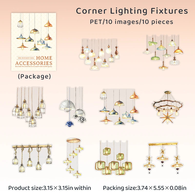 autocollants deco murales plantes cadres photo étoiles guirlandes chandeliers sacs main clips boho chic