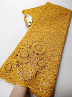 tissu dentelle polyester coton fleurs couleurs blanc rose vert jaune occasion mariage classique