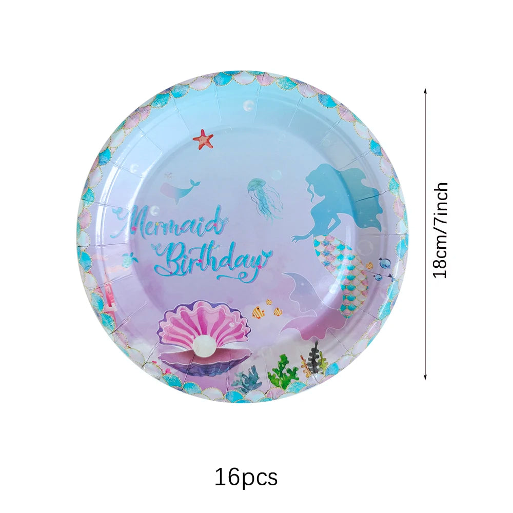 supports cupcakes sirène bleu rose anniversaire thème poisson corail festive