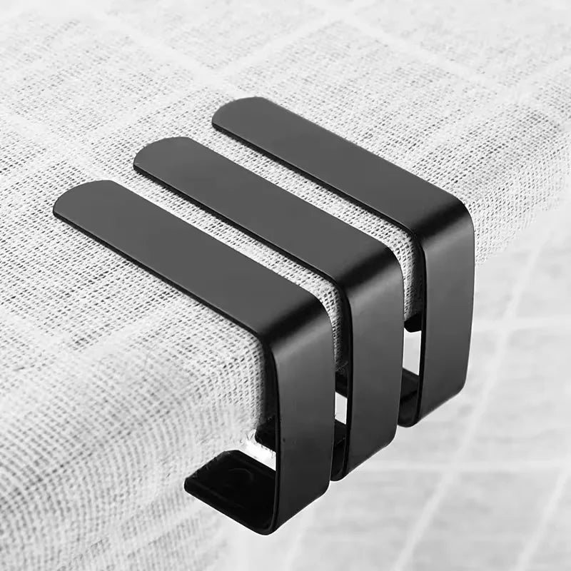 clips nappe adhésifs acier inoxydable moderne noir pièces fixations table événement