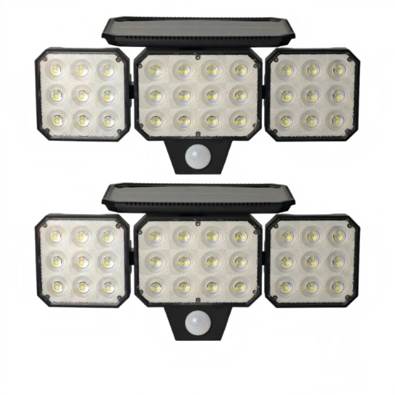 lampe solaire détecteur mouvement noir led ip65 murale moderne sécuritéextérieur jardin