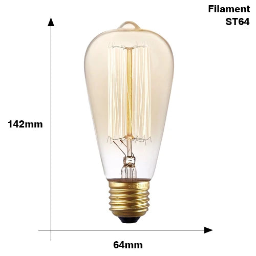 ampoules filament spirales dorées transparentes vintage rétro boîtes emballage doublons tringles salon
