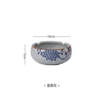 cendriers céramique artisanale poissons vagues fleurs couvercle bambou salon thé maison