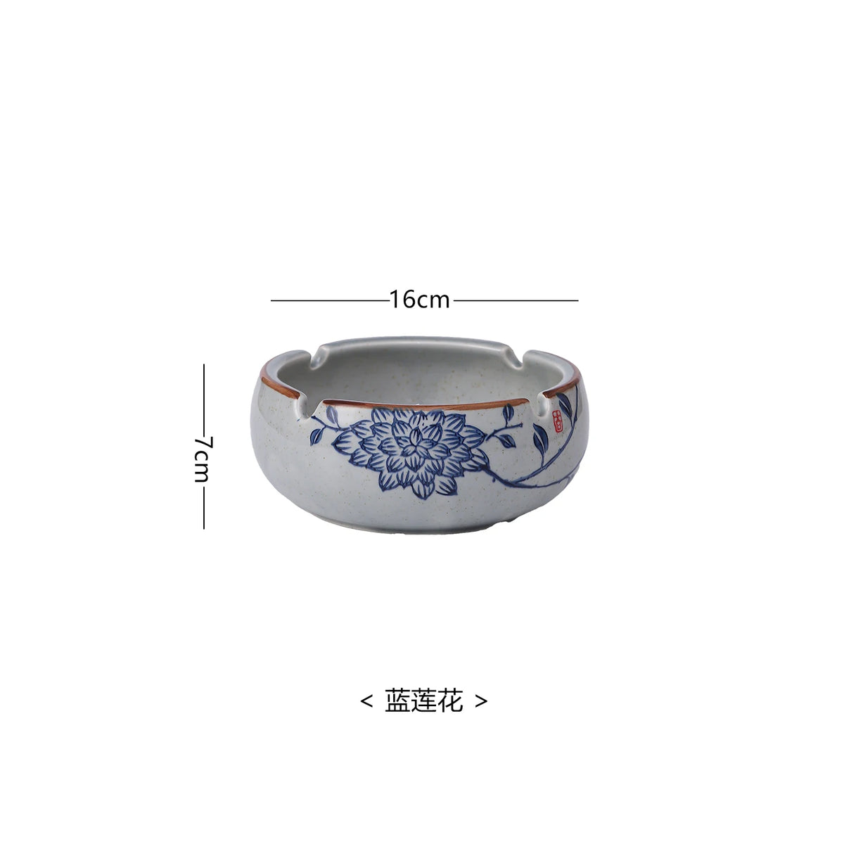 cendriers céramique artisanale poissons vagues fleurs couvercle bambou salon thé maison