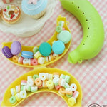 boîte rangement bananes moderne vert rose jaune clips fruits écologique portable