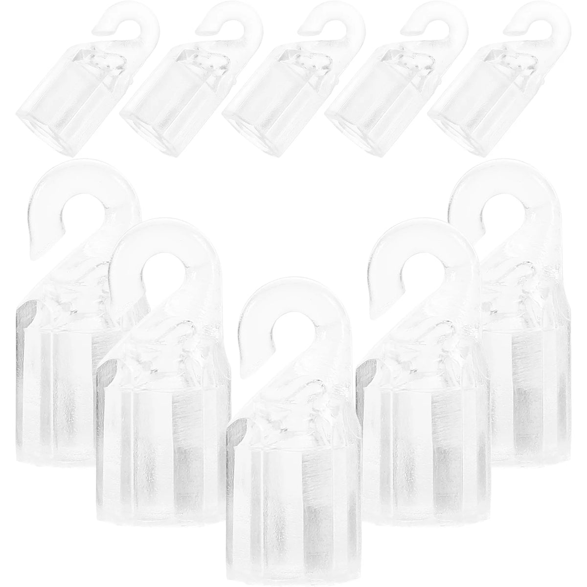 crochet rideau transparent moderne adhésif lisse 1cm large 2.4cm haut 10pcs