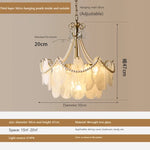 lustre cristal blanc doré coquillage organique élégant salon restaurant chambre
