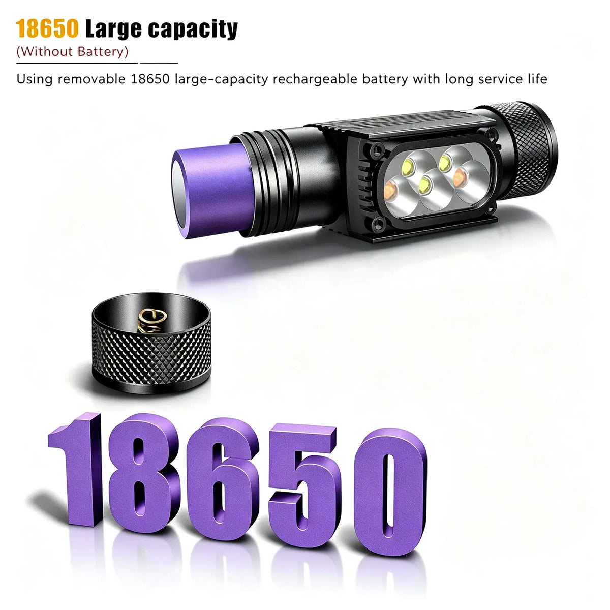 lampe frontale rechargeable led noir gris jaune vert texturé moderne pratique camping chasse