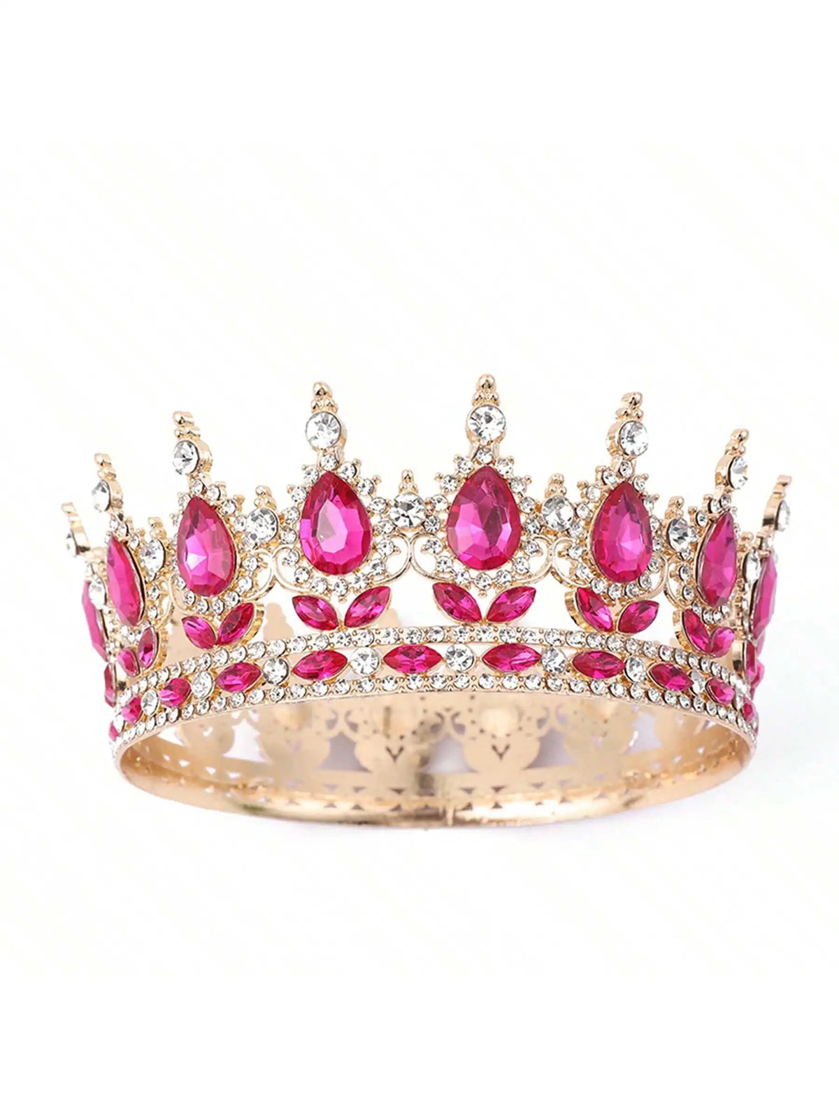 décoration gâteau couronne strass or rouge rose bleu vert violet classique acrylique mariage anniversaire
