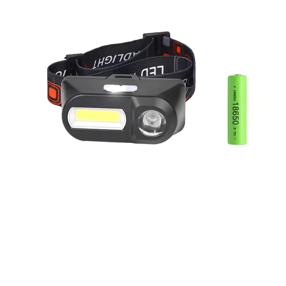 lampe frontale led multifonctionnelle bandeau élastique coberbac blanc noir orange rouge
