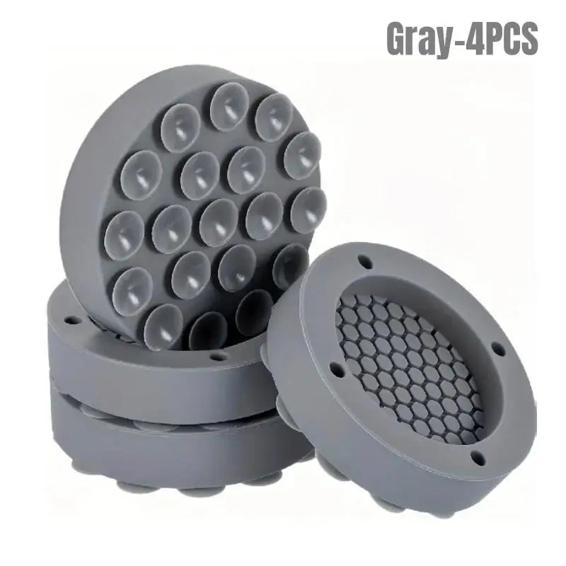 protecteurs sol machine laver gris noir perforés antivibration adhésifs modernes pack 4pcs 8pcs 12pcs