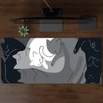 tapis souris caoutchouc noir chats endormis motif moderne minimaliste antiderapant gaming