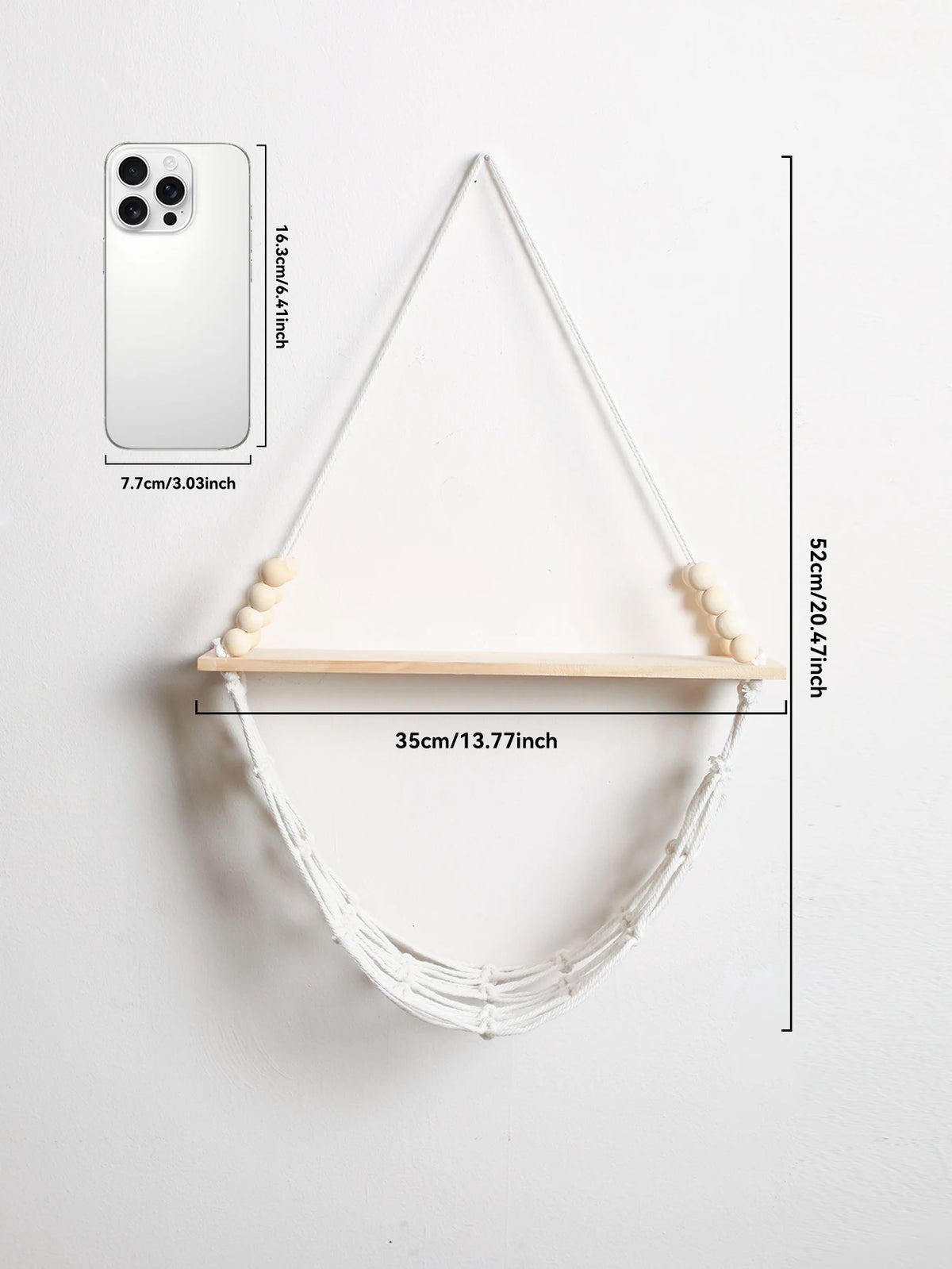 hamac suspendu moderne blanc beige bois opaque fixé mur
