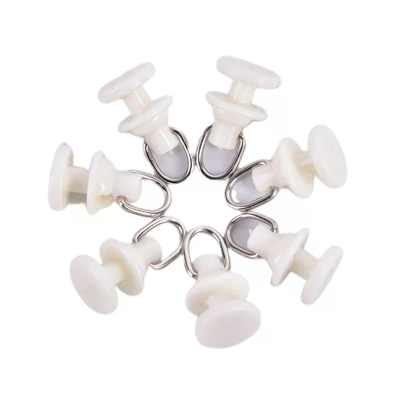 clips rideau blanc modernes anneaux métalliques accessoires volets polonais plastique