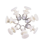 clips rideau blanc modernes anneaux métalliques accessoires volets polonais plastique