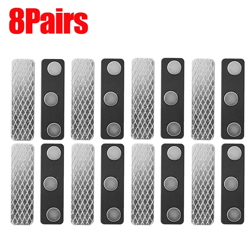 aimants magnétiques noir blanc grille géométrique moderne rideaux fixations accessoires pairesétales