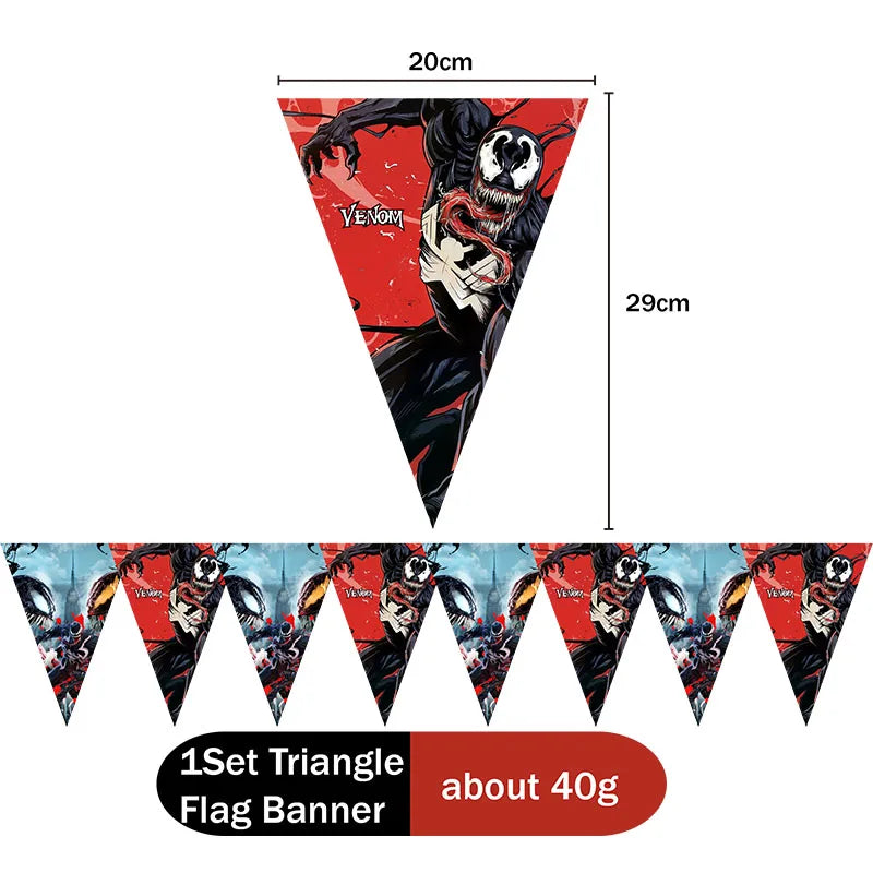 Ensemble décoration complète Venom montrant toutes les couleurs disponibles
