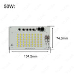 projecteur panneau led blanc 2835 smd 10w 200w intelligent ac220v 70 80 ra