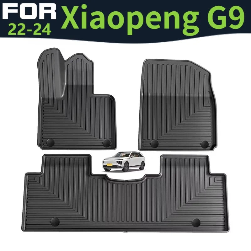 tapis sol voiture noir rayures horizontales moderne waterproof eyelets fixations