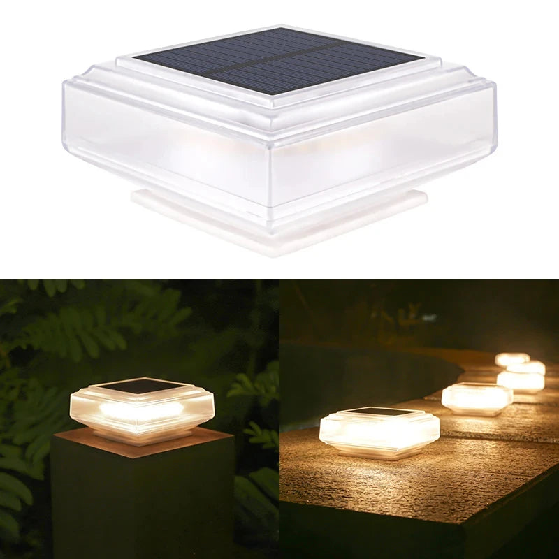 lampe solaire ip65 led adhésive moderne blanc translucide extérieur jardin clôture autonomie